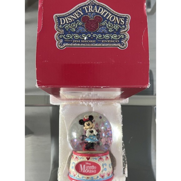 NEW Enesco -Jim Shore- Disney Traditions I Heart You Minnie Mouse Globe 4059187 - Picture 11 of 12